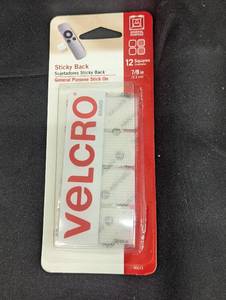 lot 7 image: Sterilite box - VELCRO Brand Sticky Back General Purpose Stick On Squares - Lot of 8 Packs