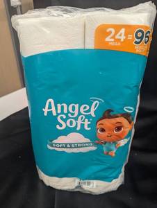 lot 11 image: back pallet - Angel Soft Toilet Paper Mega Rolls 24-Pack