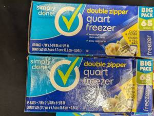 lot 28 image: back room pallet - Assorted Freezer Bags and Plastic Wrap Lot