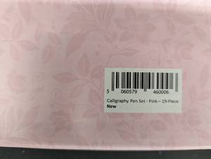 lot 46 image: back room pallet - Daveliox Calligraphy Pen Set - Pink - 19-Piece