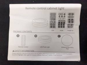 lot 51 image: mi 1 - Remote Control Cabinet Light Set with Battery Pack