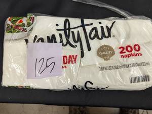 lot 115 image: paper pallet - Simply Done Ultra-Strong Bath Tissue & Vanity Fair Napkins Bundle