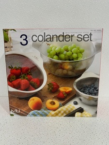 3 Piece Colander Set