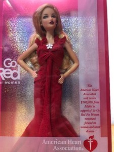 Mint in Box Barbie Collector GO RED FOR WOMEN Barbie
