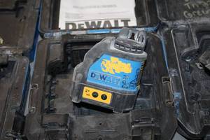 lot 123 image: DeWalt 4.5V Laser Chalk Line Generator DW088CG with Case