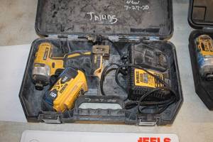 lot 257 image: DeWalt 14 (6mm) 20V 5Ah Impact Driver DCF887 with Battery, DeWalt DCB115 12V20V Max Lithium Ion Charger, Case