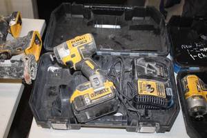 lot 262 image: DeWalt 14 (6mm) 20V 5Ah Impact Driver DCF887 with Battery, DeWalt DCB115 12V20V Max Lithium Ion Charger, Case