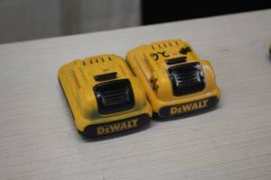 lot 313 image: Lot of (2) DeWalt 12V 2Ah Batteries