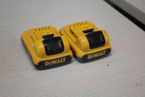 lot 315 image: Lot of (2) DeWalt 12V 2Ah Batteries