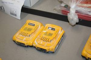 lot 332 image: Lot of (2) DeWalt 20V 2Ah Lithium Ion Batteries
