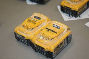 lot 349 image: Lot of (2) DeWalt 20V 5Ah XR Lithium Ion Batteries