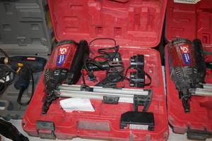 lot 355 image: Powers Trak-It C5 6VDC Ni-Mh Nailer with (2) Batteries, Charger, Case