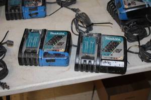 lot 543 image: Lot of (2) Makita Li-ion 14.4-18V  Ni-MH 7.2-14.4V Battery Charger DC18RC