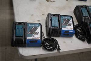 lot 549 image: Lot of (2) Makita Li-ion 14.4-18V  Ni-MH 7.2-14.4V Battery Charger DC18RC