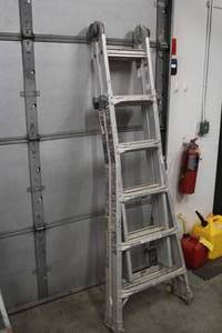 lot 13 image: Gorilla Ladders 9-12 Step19 Extension18 Scaffold Combination Ladder GLMPX-22W