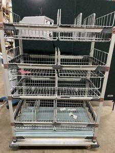 lot 29 image: $$$$ High Quality Metro Adjustable 4-Tier Shelving Storage Supply Rack Cart WMulti Sized Coated Wire Baskets That Have Anti-Microbial Properties Built In Plus Rust & Corrosion Resistant - NSF Approved 
