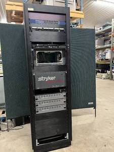 lot 79 image: Stryker Communications 678-000-102 Video Hub EX Media Cabinet With Contents Please See All Pictures For All That Is Included
