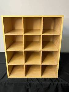 lot 50 image: Wooden Cubby Organizer Shelf Unit