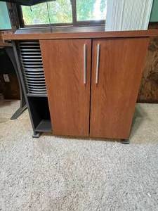 lot 57 image: Desk with Storage Compartments