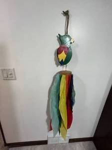 lot 67 image: Colorful Parrot Wind Spinner