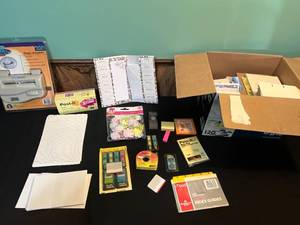 lot 74 image: Assorted Office Supplies with Paper Shredder