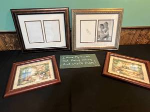 lot 77 image: Lot of Assorted Framed Wall Art and Picture Frames