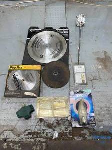 lot 109 image: Assorted Electrical and Saw Blades Lot