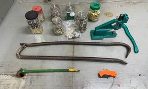 lot 120 image: Assorted Hand Tools and Grommet Press Kit with Grommets