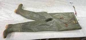 lot 144 image: Hodgman Rubber Chest Waders - Green