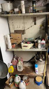 lot 150 image: Assorted Workshop and Cleaning Supplies
