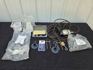 lot 137 image: Electric Drill and Assorted Hardware Lot