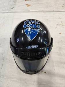 lot 153 image: SP Full Face Snowmobile Helmet with Wyoming Trails Decal