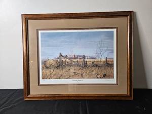 lot 204 image: Framed Roadside Ringnecks Print by Les C. Kouba