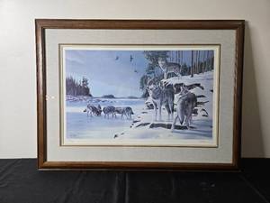 lot 206 image: Van Gilder Signed Limited Edition Wolf Print