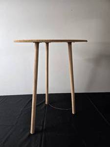 lot 216 image: Round Wooden Tripod Side Table