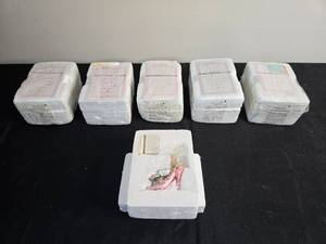 lot 241 image: Lot of 5 Hamilton Collection Tinks Garden of Style Shoe Figurines