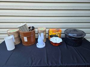 lot 402 image: Lot of Kitchen and Household Items - Ice Cream Maker, Bundt Pan, and More