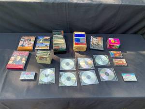 lot 283 image: Mixed Media Lot DVDs, CDs, and Cassette Tapes