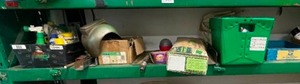 lot 176 image: Miscellaneous Shelf Lot CleaningAutomotive Supplies, Tablecloth, Hammock, and More