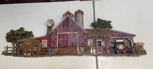 lot 418 image: Vintage Barn and Antique Car Wall Art