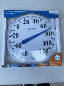 lot 465 image: La Crosse 13.5 Inch Dial Thermometer with Key Holder