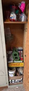 lot 468 image: Assorted Bird Feeders, Vintage Coca-Cola Crate, and Garden Items