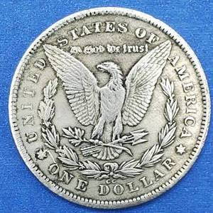 lot 1 image: 1890-CC Morgan Silver Dollar, Higher Grade