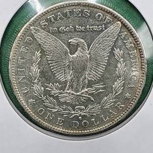 lot 21 image: 1890-S Morgan Silver Dollar, Higher Grade