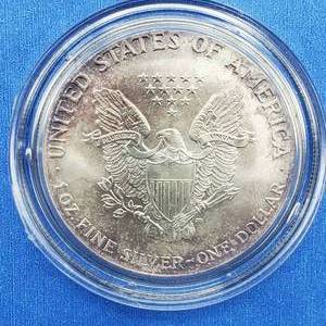 lot 52 image: 2000 American Silver Eagle in Airtite