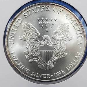 lot 72 image: 2002 American Silver Eagle