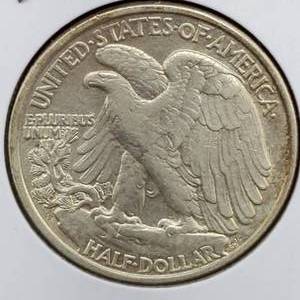 lot 85 image: 1917-S-Rev Walking Liberty Half Dollar--Solid Higher Grade