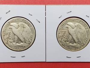 lot 89 image: 1935 & 1935-S Walking Liberty Half Dollars