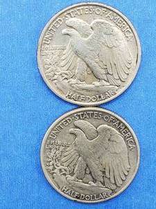 lot 152 image: 2 Walking Liberty Half Dollars