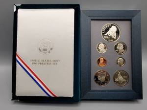 lot 172 image: 1995-S Prestige Set in Original Box--90% Silver Dollar, Half, Quarter & Dime